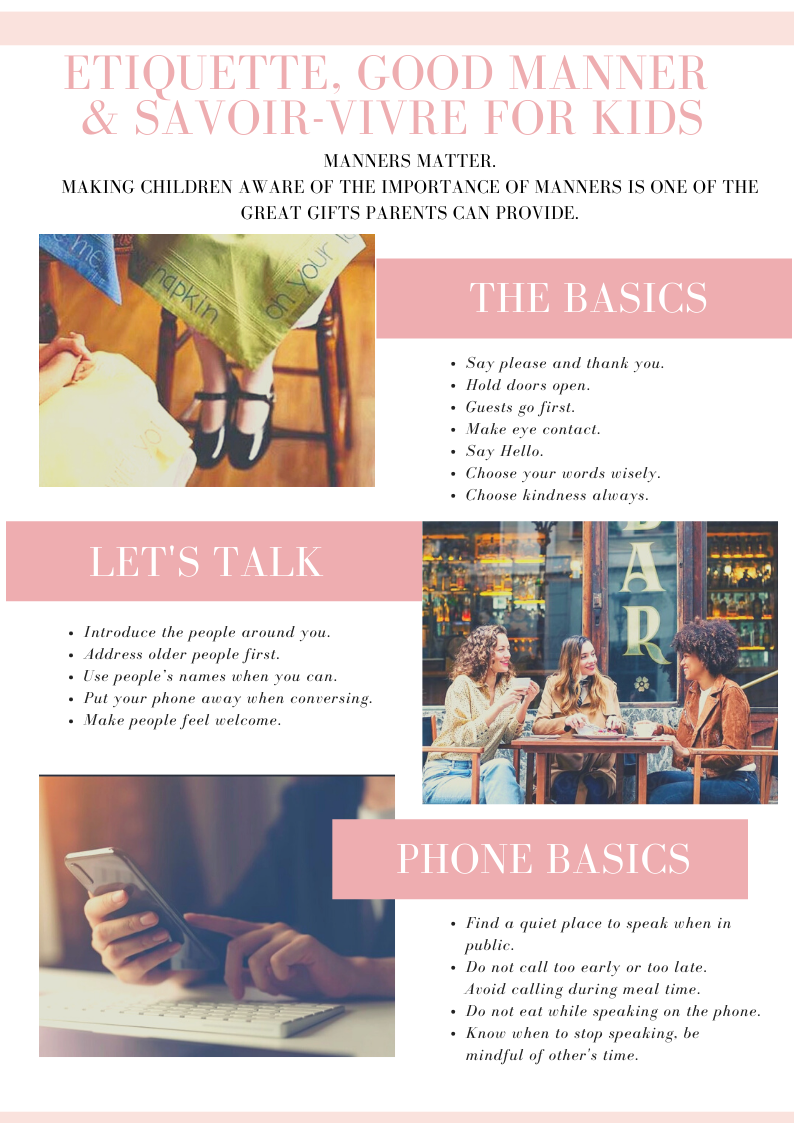 Etiquette, Good Manner & Savoir-Vivre For Kids.